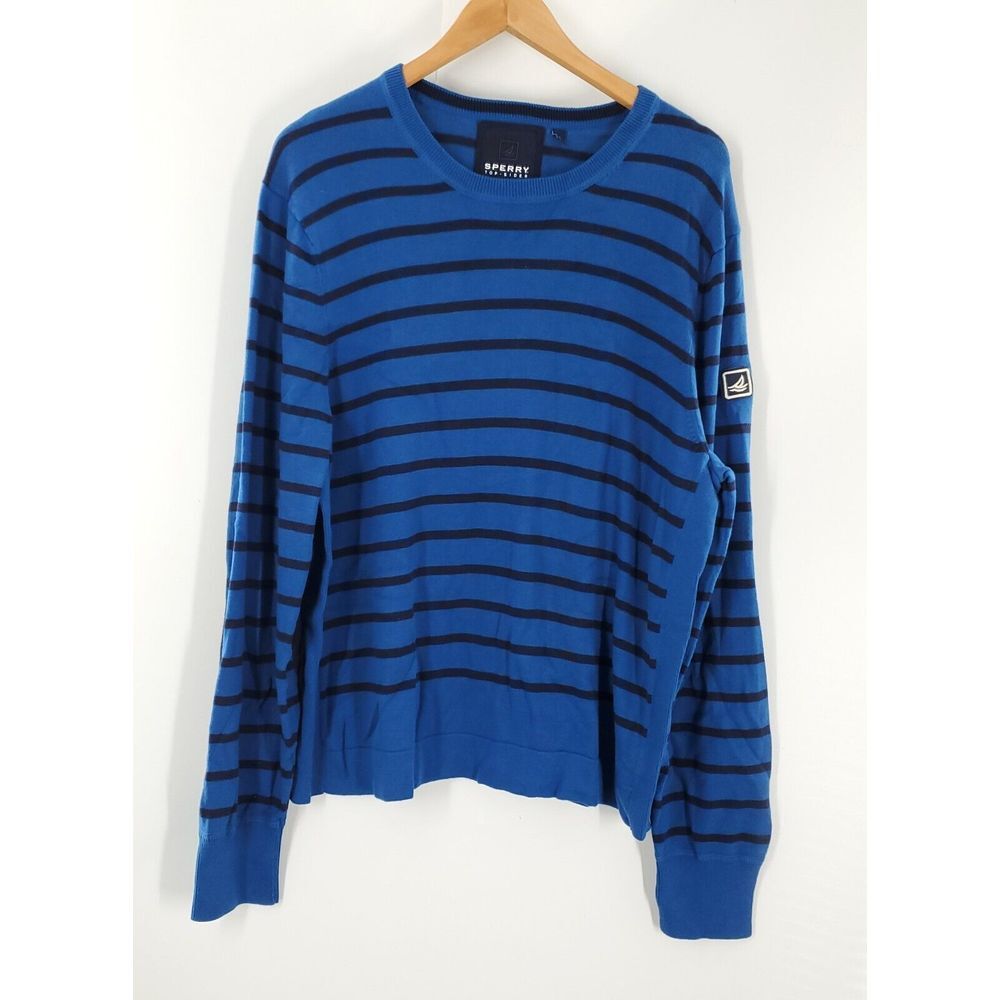 Sperry‎ Men's Blue Stripped Knit Sweater Size XL